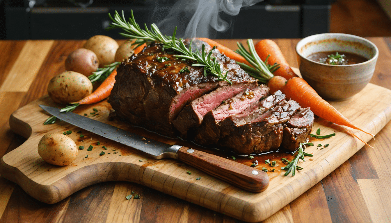 Cuisson r&ocirc;ti de b&oelig;uf : temps et temp&eacute;ratures pour une viande parfaite