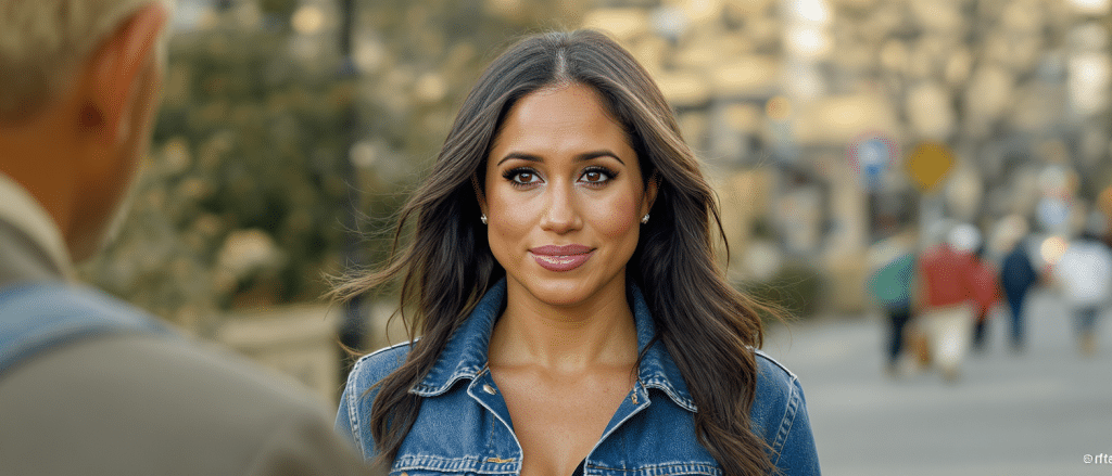 Meghan Markle troque le jean flare pour un basique des ann&eacute;es 2000 qui sublime la silhouette
