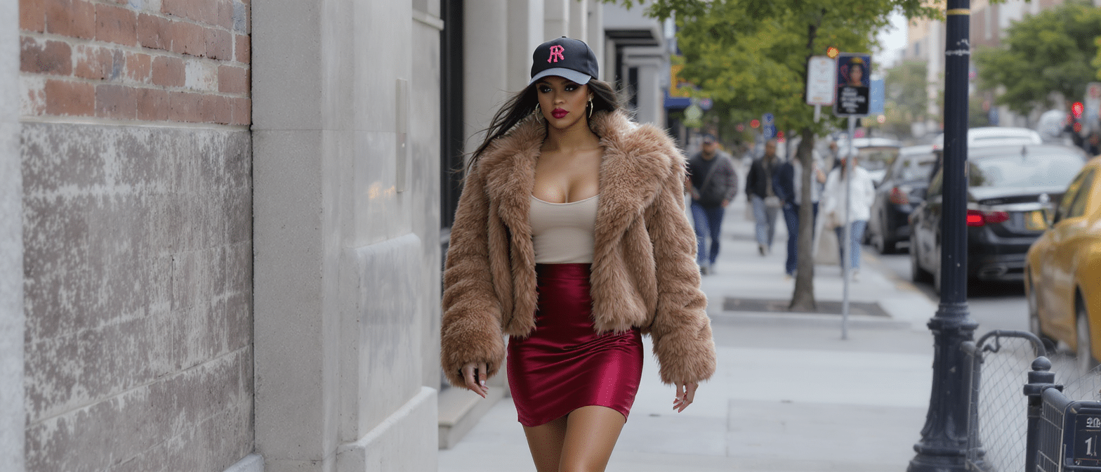 Rihanna r&eacute;volutionne la mode 2026 : le come-back audacieux du mix and match avec jupe satin&eacute;e, fausse fourrure et casquette