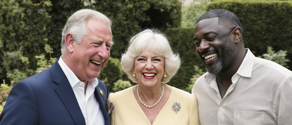 Charles III et Camilla rayonnent lors d’une rencontre royale avec l’acteur Idris Elba