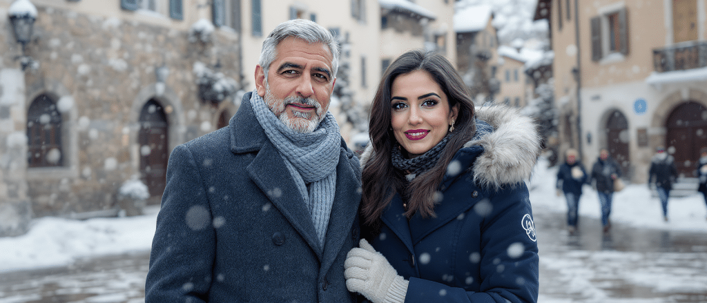 George et Amal Clooney &eacute;clatent en Italie lors d’une apparition m&eacute;morable aux Jeux d’hiver