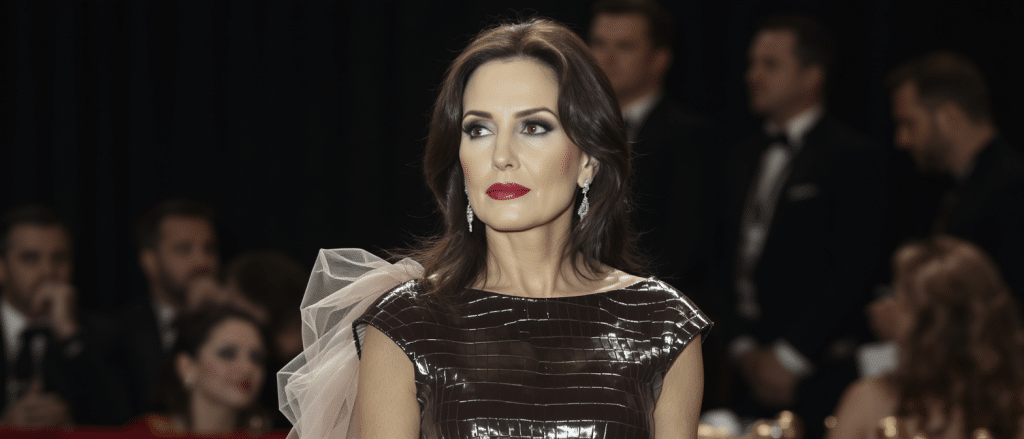 Demi Moore &eacute;blouit aux SAG Actor Awards 2026 dans une robe croco sophistiqu&eacute;e orn&eacute;e d’une tra&icirc;ne en tulle