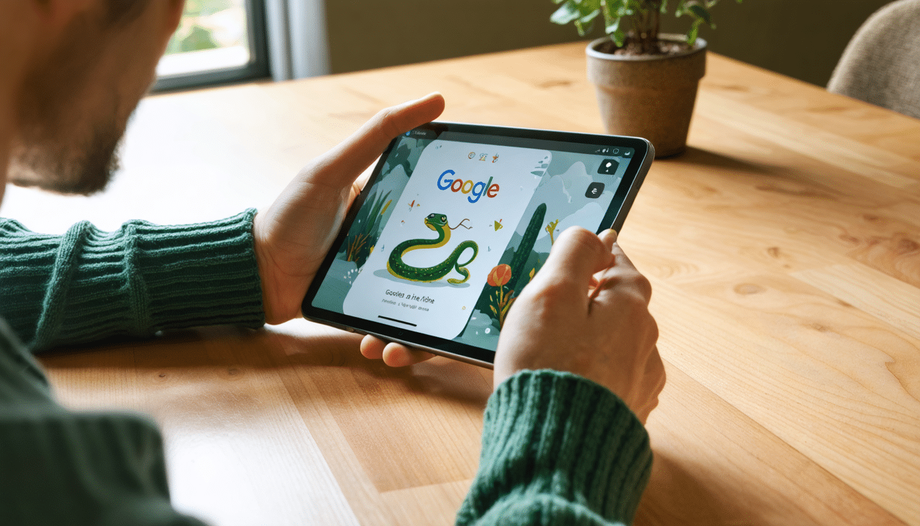 Jeu Google sur l&rsquo;ann&eacute;e du serpent : comment acc&eacute;der au doodle interactif et y jouer