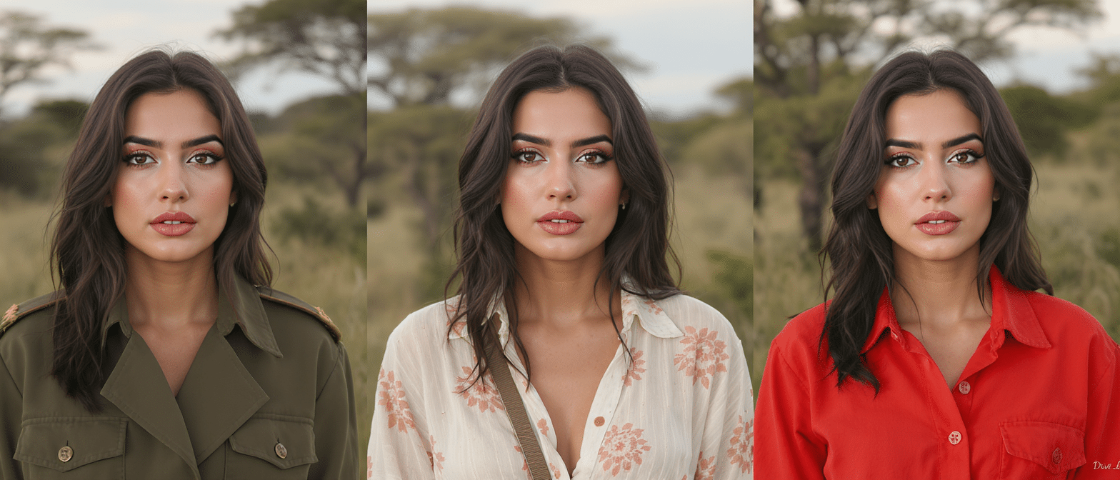 découvrez la série de looks irrésistibles de dua lipa en safari, mêlant veste officier, blouse bohème et polo rouge, dévoilés sur instagram pour un style audacieux et élégant.