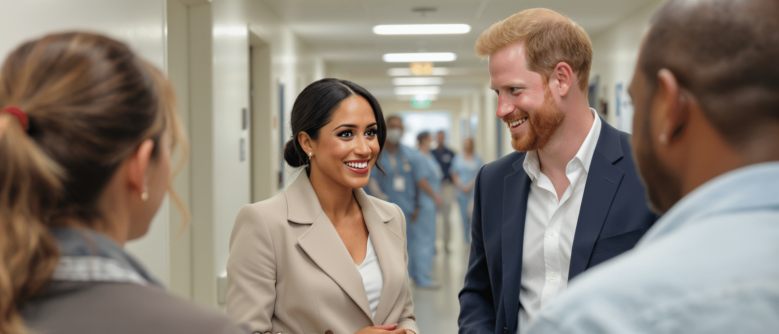 Meghan Markle et le prince Harry font sensation lors de leur visite &agrave; un h&ocirc;pital de Melbourne en Australie