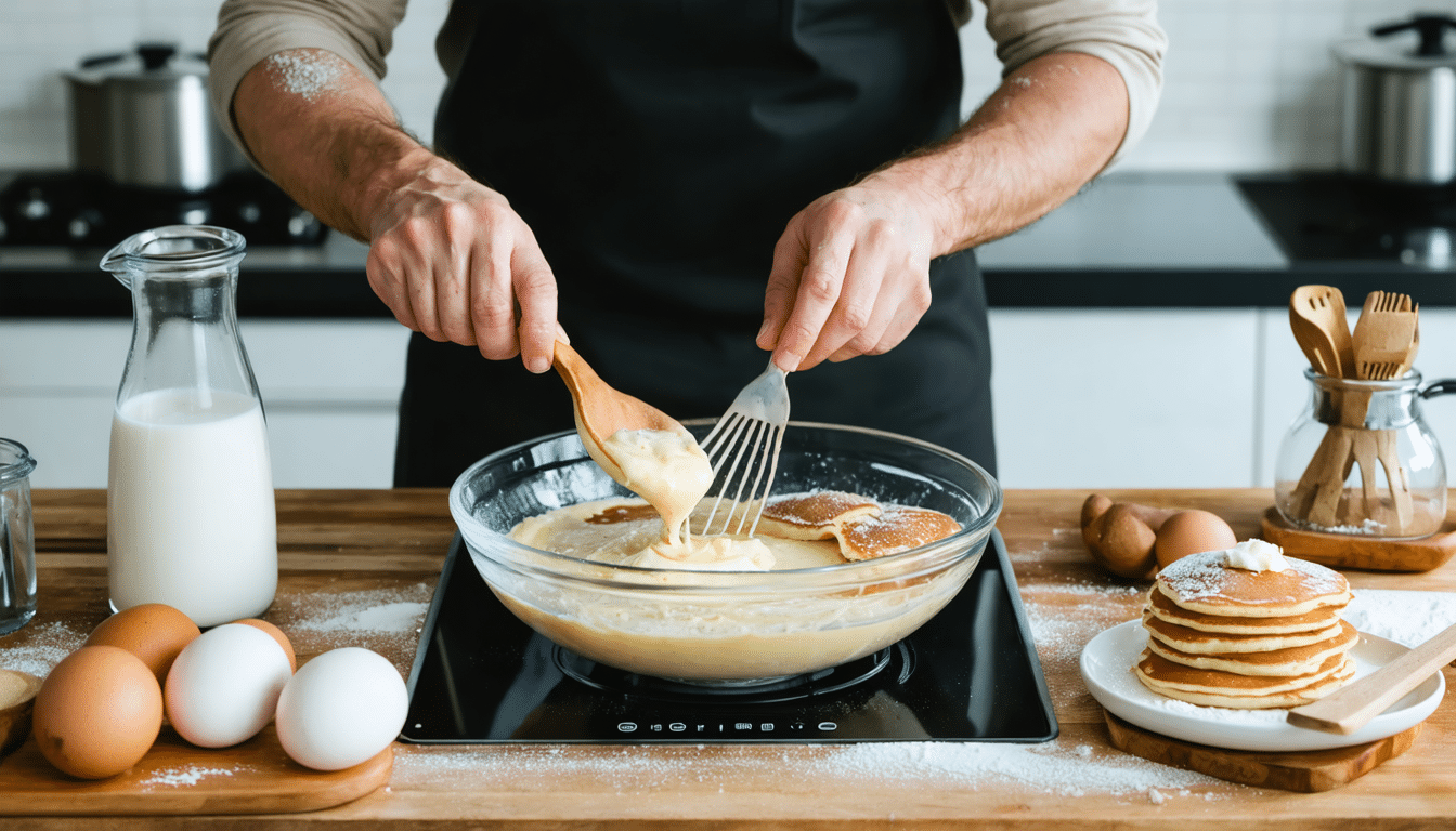 Recette de pancakes : &eacute;tapes de pr&eacute;paration pour un petit-d&eacute;jeuner classique