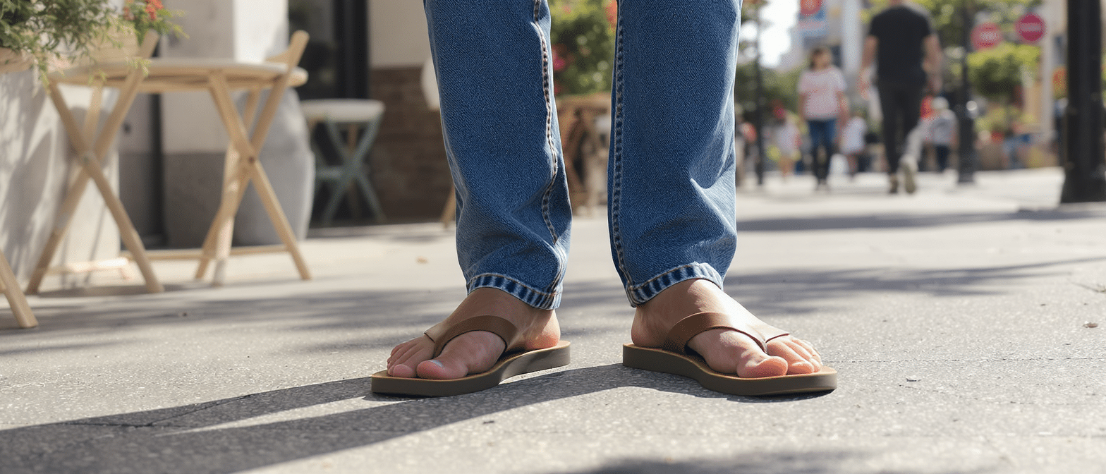 Cinque styles chics pour sublimer le combo jean et tongs cet &eacute;t&eacute;