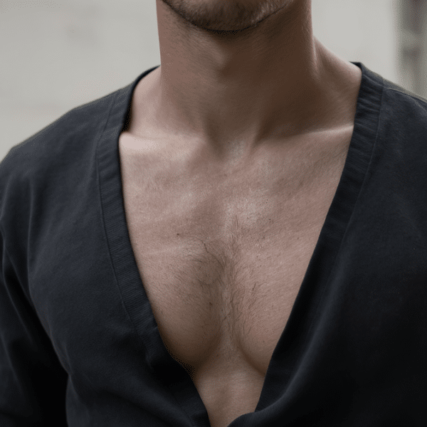 Réinventer les basiques : quand le décolleté masculin sublime notre dressing avec sensualité